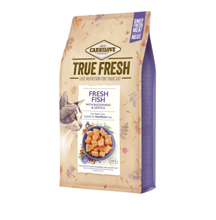 Carnilove Cat True Fresh Fish with Buckwheat & Lentils 1,8 кг